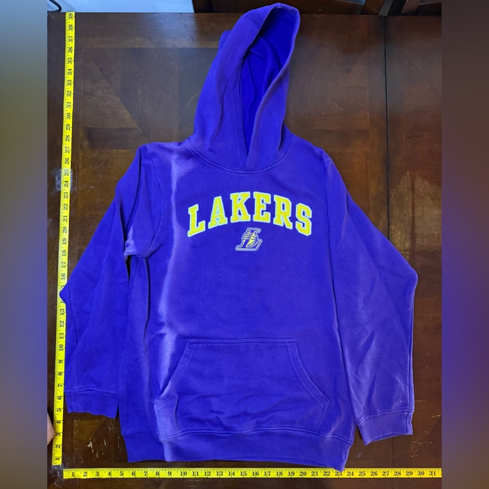 Vintage Y2K NBA Lakers hoodie purple yellow with embroidered name